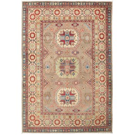 Tappeto Kazak Afghanistan Geometrico Tortora Rosso 167x242 C