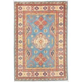 Tappeto Kazak Pakistan Astratto Azzurro Rosso 99x148 Cm