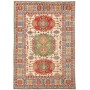 Tappeto Kazak Pakistan Astratto Crema Rosso 147x210 Cm