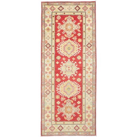 Tappeto Kazak Pakistan Astratto Rosso Crema 82x203 Cm