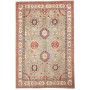 Tappeto Kazak Afghanistan Astratto Verde Salvia Rosso 201x29