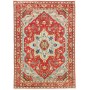 Tappeto Zigler Pakistan Medaglione Rosso Celeste 120x173 Cm