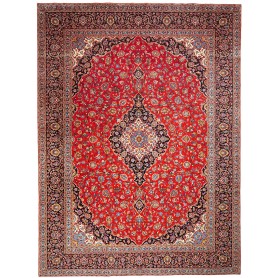 Tappeto Ardakan Persia Medaglione Rosso Nero 295x398 Cm