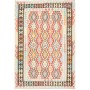 Tappeto Kilim Afghanistan Geometrico Multicolore Beige 203x2
