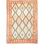 Tappeto Kilim Afghanistan Geometrico Arancione Multicolore P