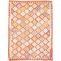 Tappeto Kilim Afghanistan Astratto Arancio Policromo 183x241