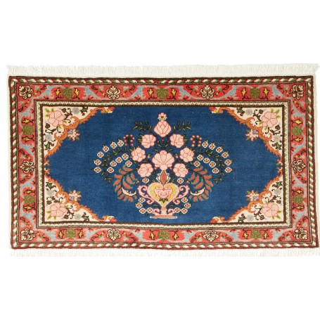 Tappeto Bakhtiyar Persia Medaglione Blu Rosa 100x60 Cm