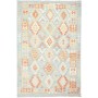 Tappeto Kilim Afghanistan Geometrico Azzurro Arancio 174x255