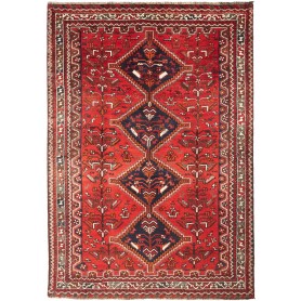 Tappeto Shiraz Persia Astratto Rosso Blu 180x260 Cm