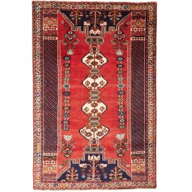Tappeto Shiraz Persia Geometrico Rosso Blu 160x240 Cm