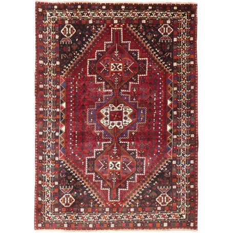 Tappeto Shiraz Persia Geometrico Rosso Blu 186x260 Cm