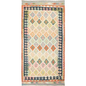 Tappeto Kilim Afghanistan Geometrico Multicolore Pastello Bl
