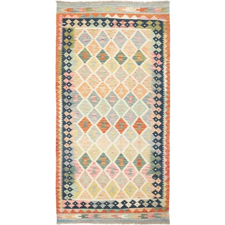 Tappeto Kilim Afghanistan Geometrico Multicolore Pastello Bl