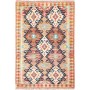 Tappeto Kilim Afghanistan Geometrico Arancio Rosso 122x183 C