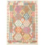 Tappeto Kilim Afghanistan Geometrico Multicolore Pastello 12
