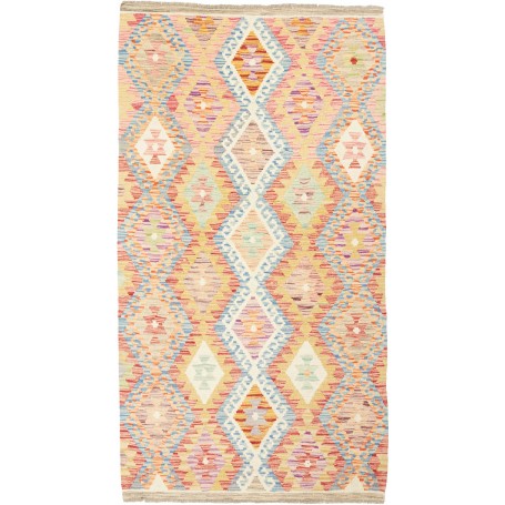 Tappeto Kilim Afghanistan Geometrico Multicolore Pastello 10