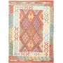 Tappeto Kilim Afghanistan Geometrico Multicolore Caldo 127x1
