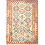 Tappeto Kilim Afghanistan Geometrico Multicolore Terracotta