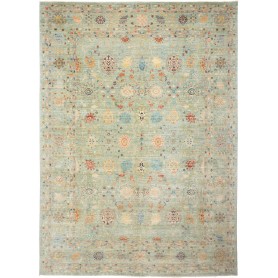 Tappeto Shahi Fine Pakistan Astratto Verde Acqua Multicolore