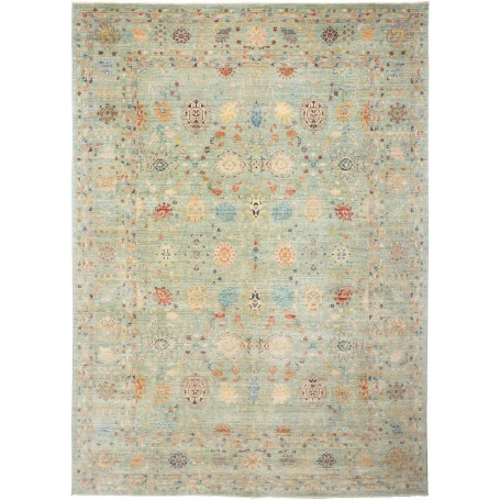 Tappeto Shahi Fine Pakistan Astratto Verde Acqua Multicolore