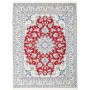 Tappeto Nain Kashmar Persia Medaglione Rosso Avorio 150x196