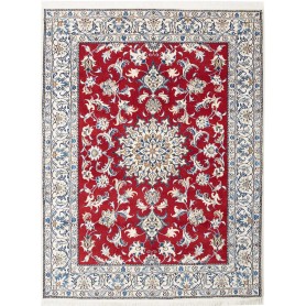 Tappeto Nain Kashmar Persia Medaglione Rosso Crema 150x188 C