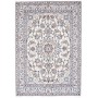 Tappeto Nain Kashmar Persia Medaglione Blu Crema 145x203 Cm