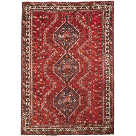 Tappeto Shiraz Persia Astratto Rosso Blu 210x297 Cm