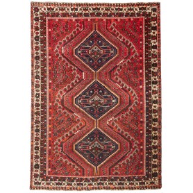 Tappeto Shiraz Persia Astratto Rosso Blu 205x293 Cm