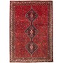 Tappeto Shiraz Persia Medaglione Rosso Blu Scuro 227x320 Cm