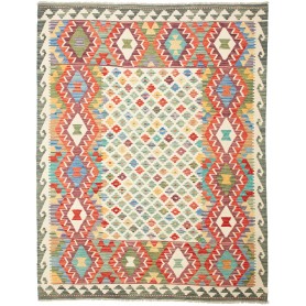 Tappeto Kilim Afghanistan Astratto Multicolore Vivace 178x22