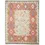 Tappeto Kilim Afghanistan Astratto Multicolore Vivace 178x22