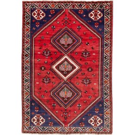Tappeto Shiraz Persia Astratto Rosso Blu 160x233 Cm