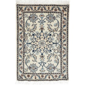 Tappeto Nain Kashmar Persia Floreale Crema Blu 60x90 Cm