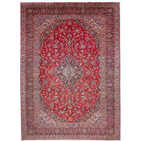 Tappeto Ardakan Persia Medaglione Rosso Blu 270x375 Cm