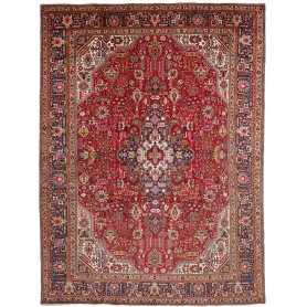Tappeto Tabriz Persia Medaglione Rosso Blu 255x345 Cm