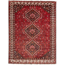 Tappeto Shiraz Persia Geometrico Rosso Bruno 225x300 Cm