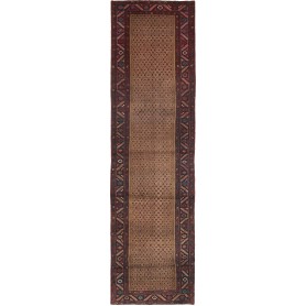 Tappeto Hamadan Persia Astratto Sabbia Terracotta 105x400 Cm