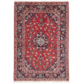 Tappeto Kashan Fine Persia Medaglione Rosso Blu 96x144 Cm