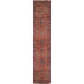 Tappeto Mamlouk Pakistan Astratto Rosso Terracotta Blu-verde