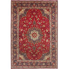 Tappeto Tabriz Persia Medaglione Rosso Blu 200x300 Cm