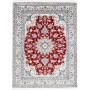 Tappeto Nain Kashmar Persia Medaglione Rosso Avorio 148x200