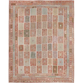 Tappeto Kilim Afghanistan Geometrico Terracotta Pastello 404