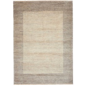 Tappeto Shayan Pakistan Geometrico Crema Tortora 198x248 Cm