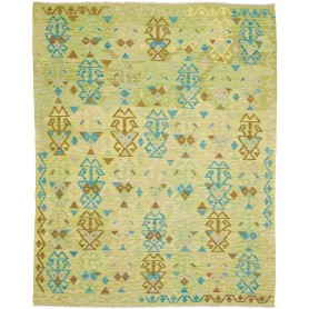 Tappeto Kilim Afghanistan 162x205 Verde Chiaro