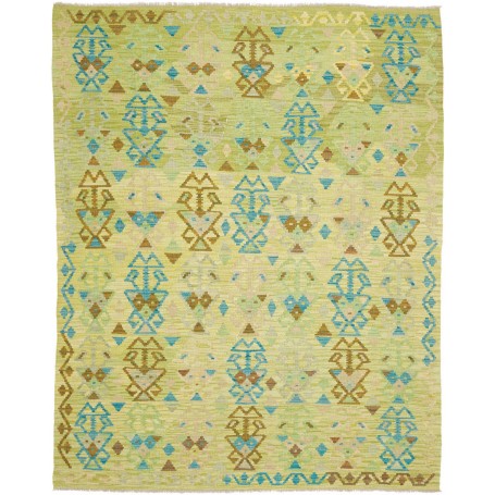 Tappeto Kilim Afghanistan 162x205 Verde Chiaro