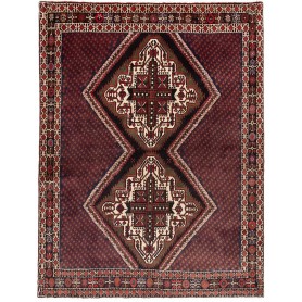 Tappeto Shahreza Persia Geometrico Bordeaux Nero 136x178 Cm