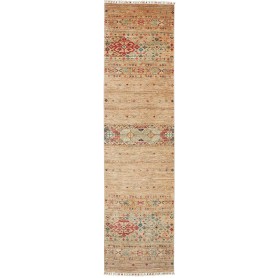 Tappeto Rubin Pakistan Geometrico Sabbia Rosso Blu 77x301 Cm