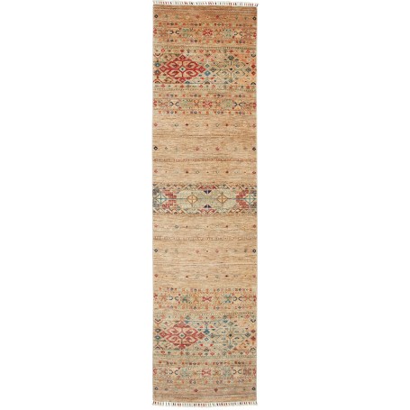 Tappeto Rubin Pakistan Geometrico Sabbia Rosso Blu 77x301 Cm