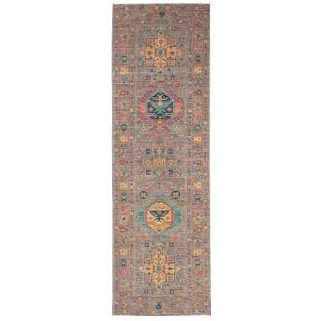Tappeto Tribal Pakistan Geometrico Grigio Talpa Multicolore